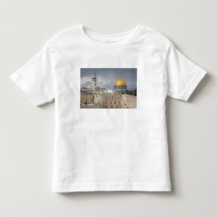 Camiseta Infantil Vista da Praça do Muro Ocidental, final da tarde