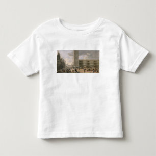Camiseta Infantil Vista da praça San Marco, Veneza, c.1726