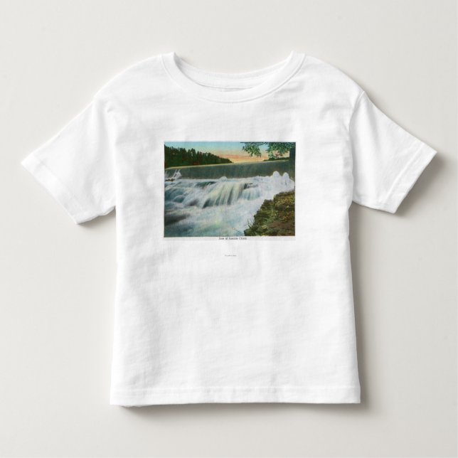 Camiseta Infantil Vista da represa na falha de Ausable (Frente)