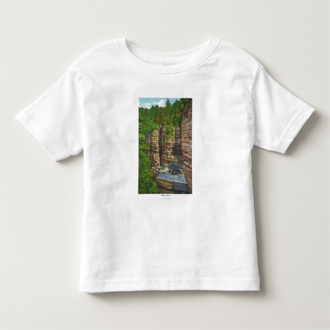 Camiseta Infantil Vista da rocha da mesa (Frente)