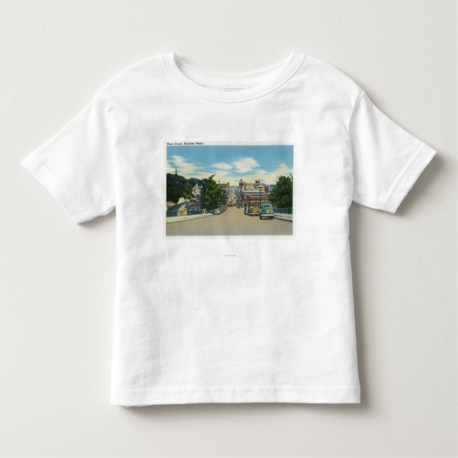 Camiseta Infantil Vista da rua da água (Frente)