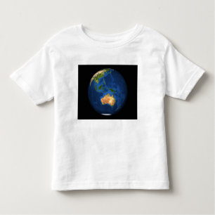 Camiseta Infantil Vista da Terra do cheio mostrando a Indonésia, Oce