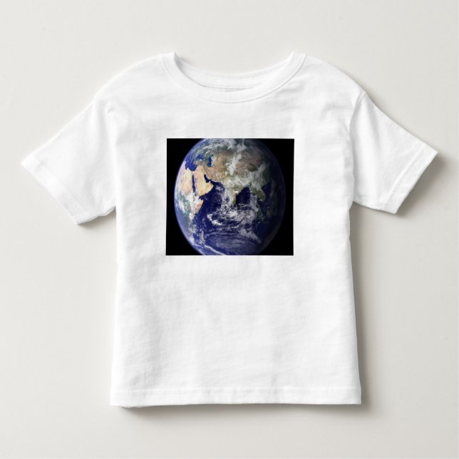 Camiseta Infantil Vista da Terra do espaço (Frente)