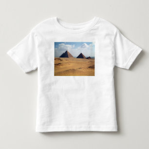 Camiseta Infantil Vista das pirâmides de Cheops