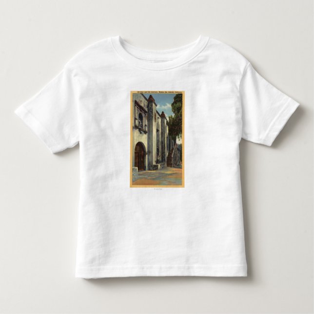 Camiseta Infantil Vista das portas & da escadaria da missão (Frente)