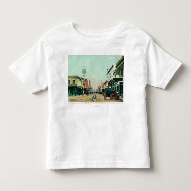 Camiseta Infantil Vista de AvenueSanta pacífico Cruz, CA (Frente)