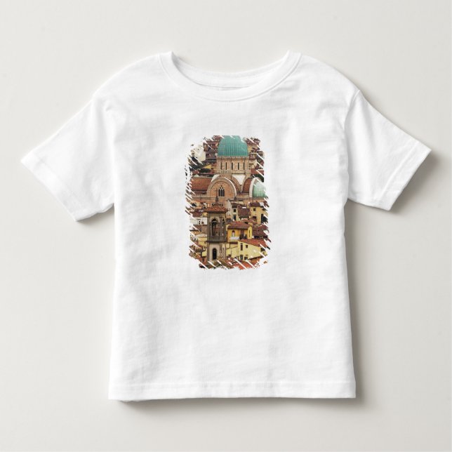 Camiseta Infantil Vista de Florença, Itália, do Piazza (Frente)