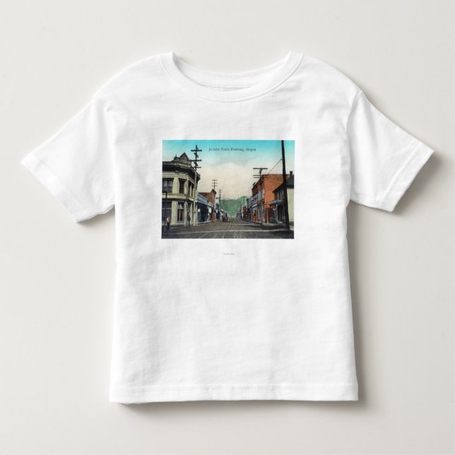 Camiseta Infantil Vista de Jackson StreetRoseburg, OU (Frente)