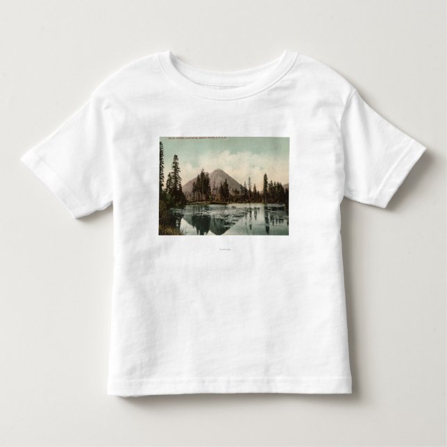 Camiseta Infantil Vista de montículos pretos ao longo da rota de (Frente)