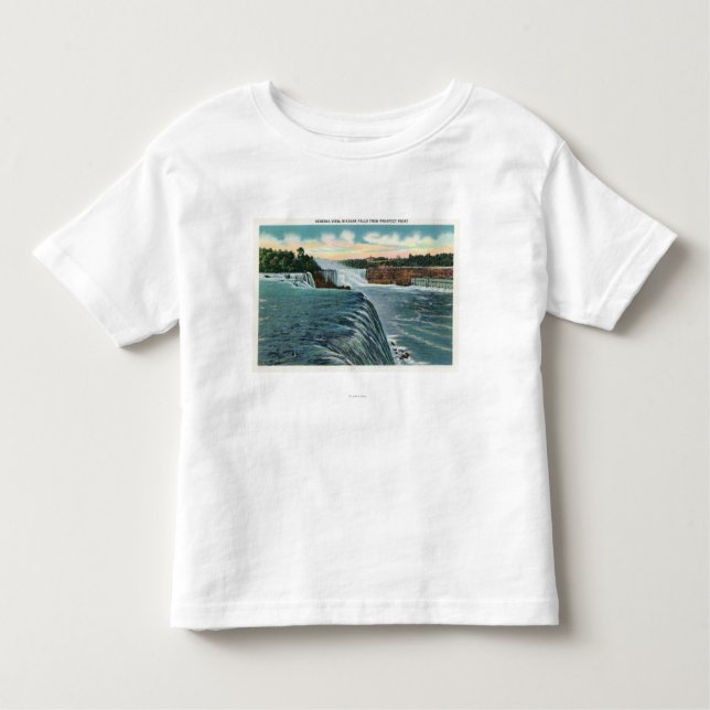 Camiseta Infantil Vista de Niagara Falls do ponto da perspectiva (Frente)