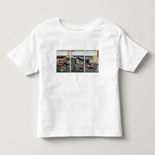 Camiseta Infantil Vista de Nihonbashi em Tokyo, c.1870