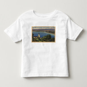 Camiseta Infantil Vista de praias de Redondo & de Hermosa,