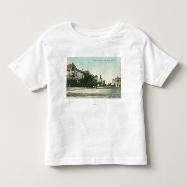 Camiseta Infantil Vista de Santa Cruz AvenueLos Gatos, CA (Frente)