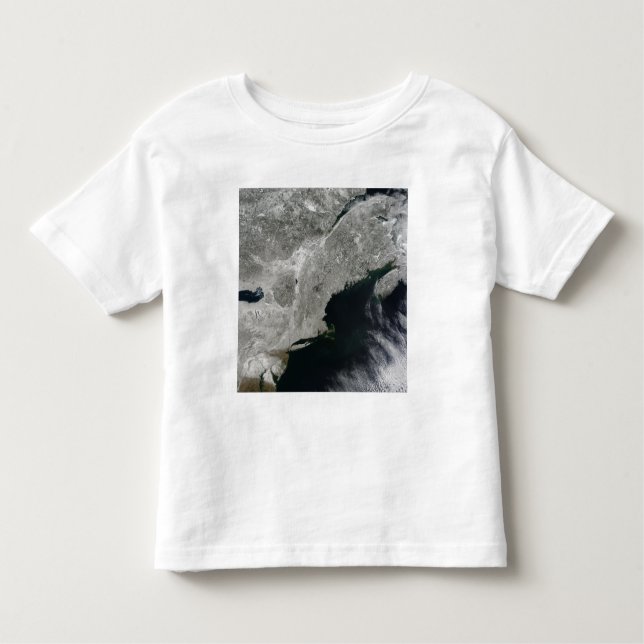 Camiseta Infantil Vista de satélite da neve (Frente)