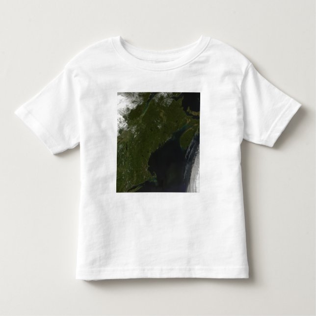 Camiseta Infantil Vista de satélite da Nova Inglaterra (Frente)