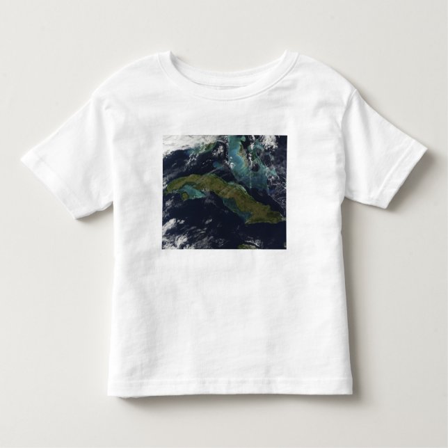 Camiseta Infantil Vista de satélite de Cuba (Frente)