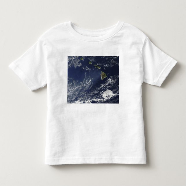 Camiseta Infantil Vista de satélite do nevoeiro vulcânico (Frente)
