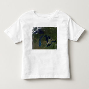 Camiseta Infantil Vista de satélite dos Lagos Excelentes