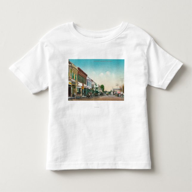 Camiseta Infantil Vista de StreetHealdsburg do leste, CA (Frente)