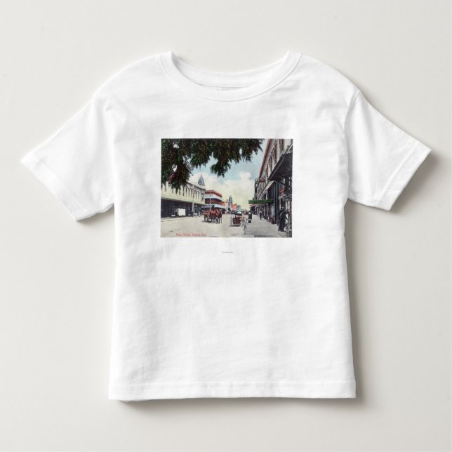 Camiseta Infantil Vista de StreetVisalia principal, CA (Frente)
