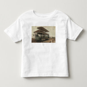 Camiseta Infantil Vista de um teleférico do autocarro de dois