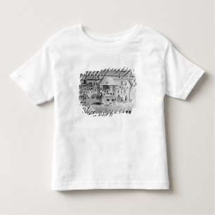 Camiseta Infantil Vista de uma cozinha italiana em Lerici