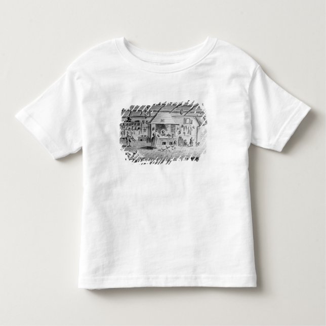 Camiseta Infantil Vista de uma cozinha italiana em Lerici (Frente)