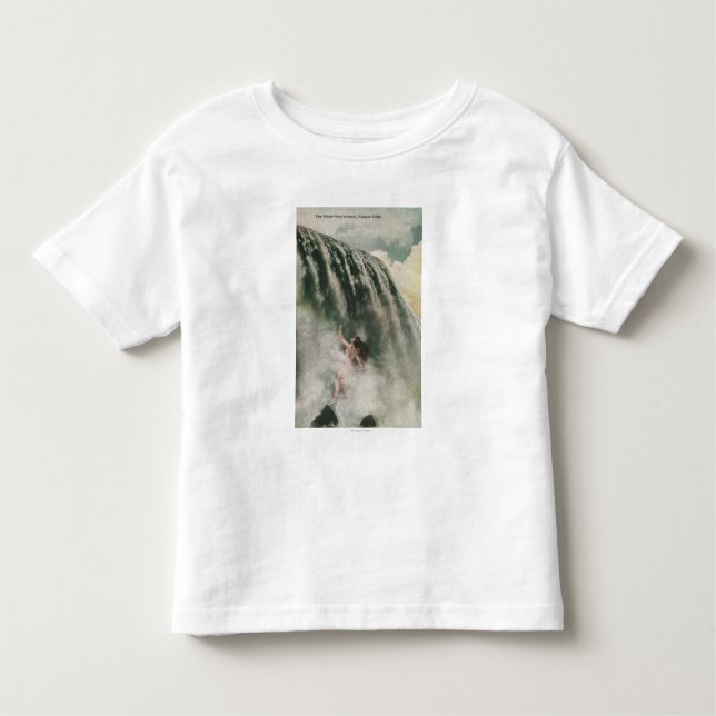 Camiseta Infantil Vista de uma Mulher nas Falls (Frente)