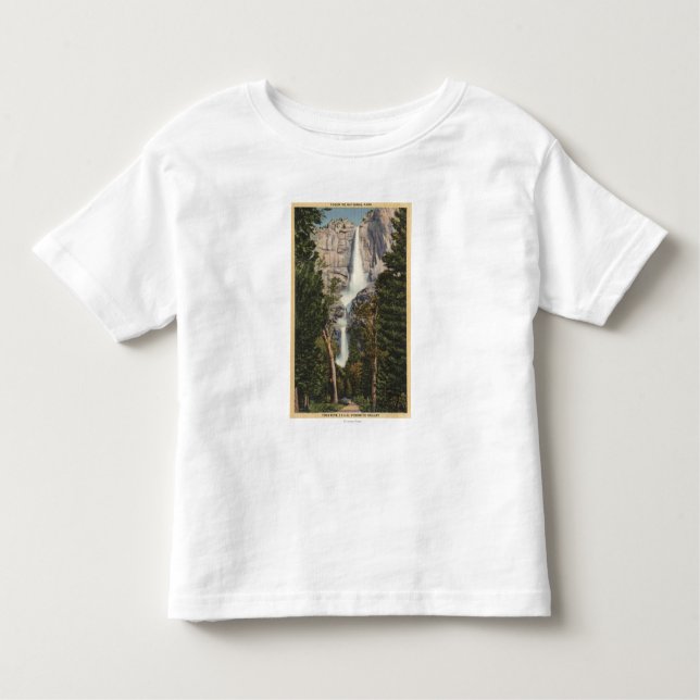 Camiseta Infantil Vista de Yosemite Falls & de vale (Frente)