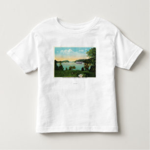 Camiseta Infantil Vista do barco de Boston que entra nos estreitos