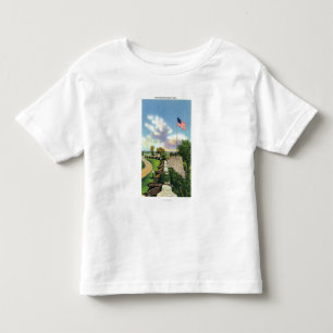 Camiseta Infantil Vista do bastião da bandeira e da parede sul