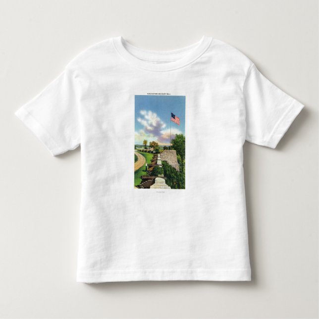 Camiseta Infantil Vista do bastião da bandeira e da parede sul (Frente)