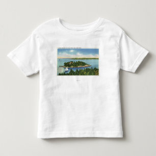 Camiseta Infantil Vista do botão e do Long Island da abóbora