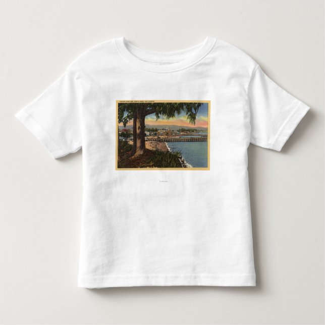 Camiseta Infantil Vista do casino & do cais de uma distância (Frente)
