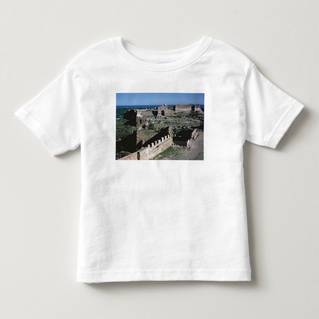 Camiseta Infantil Vista do castelo, 8o-12o século (Frente)