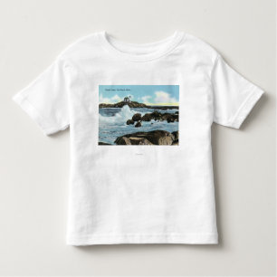 Camiseta Infantil Vista do farol do Nubble