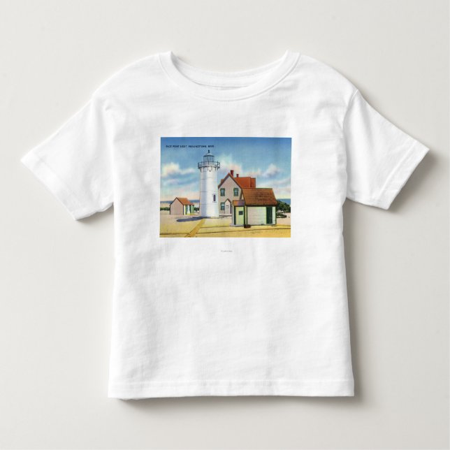 Camiseta Infantil Vista do farol do ponto da raça (Frente)