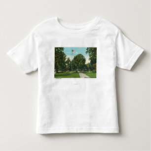 Camiseta Infantil Vista do Flagpole no parque da academia