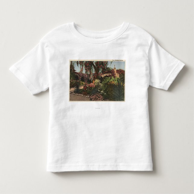 Camiseta Infantil Vista do jardim dianteiro da missão (Frente)