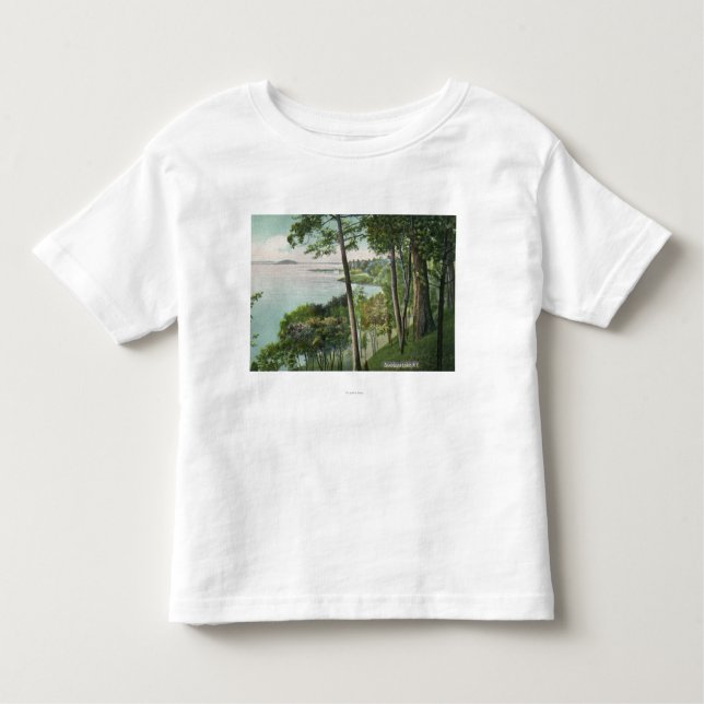 Camiseta Infantil Vista do lago Saratoga # 2 (Frente)