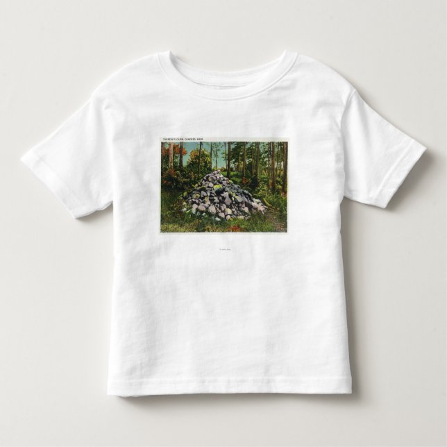 Camiseta Infantil Vista do monte de pedras de Thoreau (Frente)