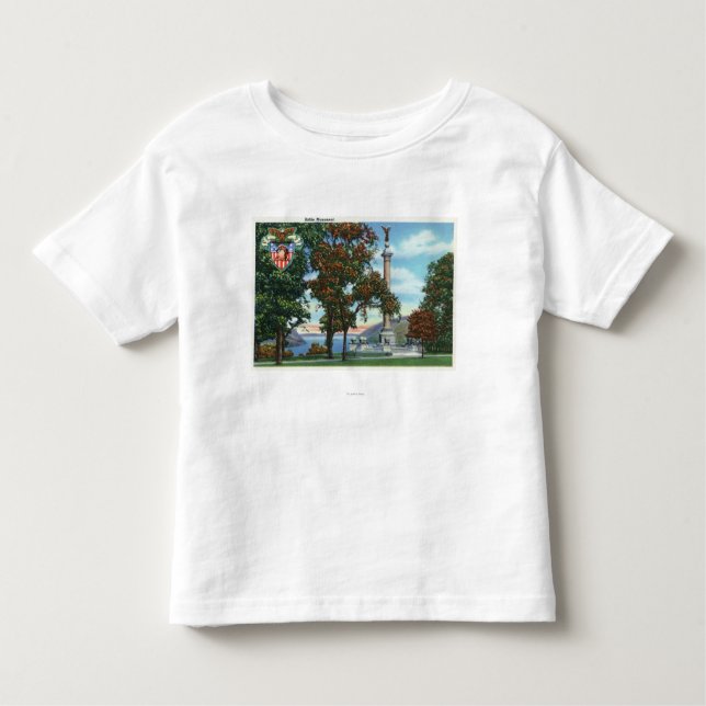 Camiseta Infantil Vista do monumento da batalha (Frente)
