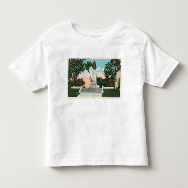 Camiseta Infantil Vista do monumento de Champlain (Frente)