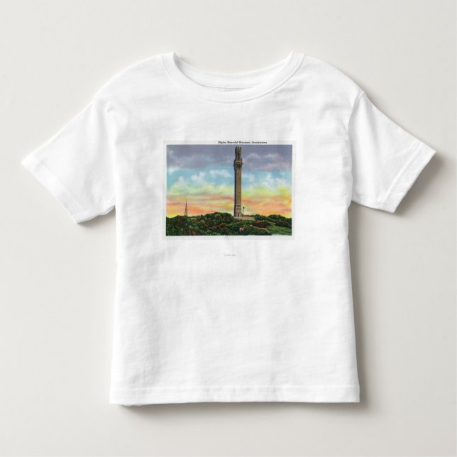 Camiseta Infantil Vista do monumento do memorial do peregrino de (Frente)