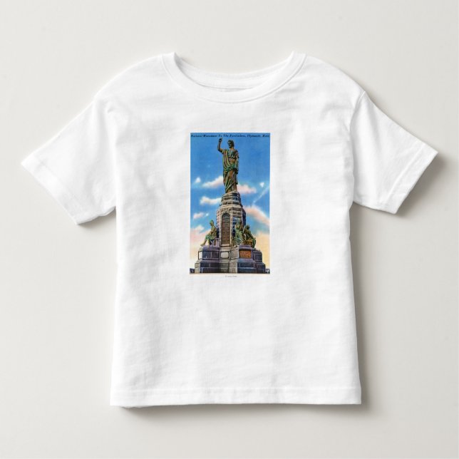 Camiseta Infantil Vista do monumento nacional às ascendências dos (Frente)