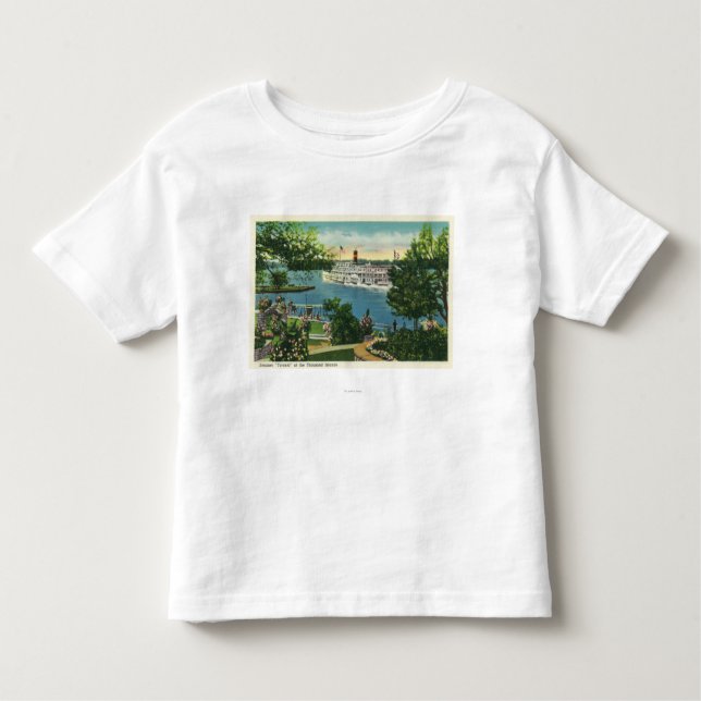 Camiseta Infantil Vista do navio a vapor de Toronto (Frente)