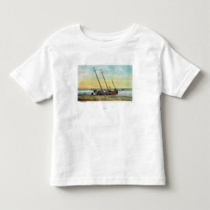 Camiseta Infantil Vista do navio do corredor do rum em terra
