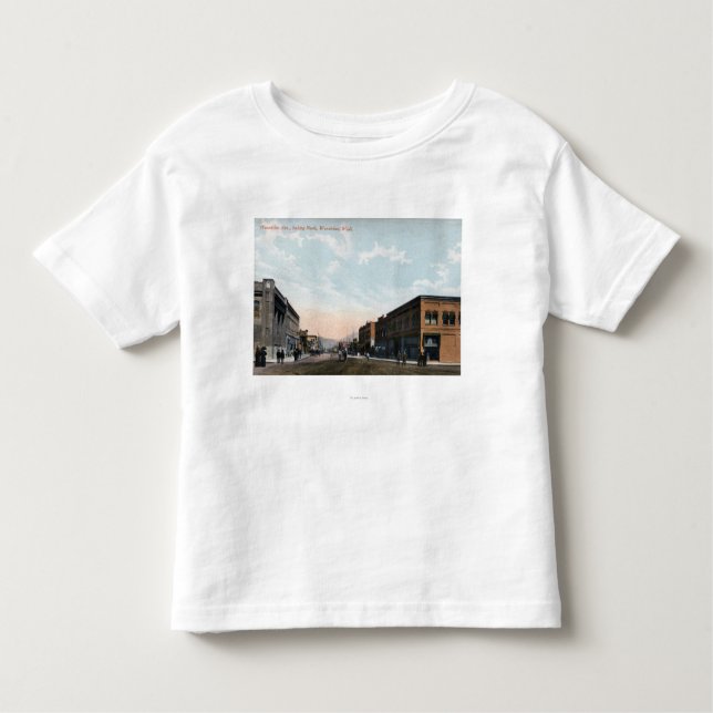 Camiseta Infantil Vista do norte da avenida de Wenatchee (Frente)