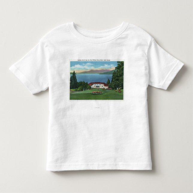 Camiseta Infantil Vista do norte do lago de Ft William Henry (Frente)