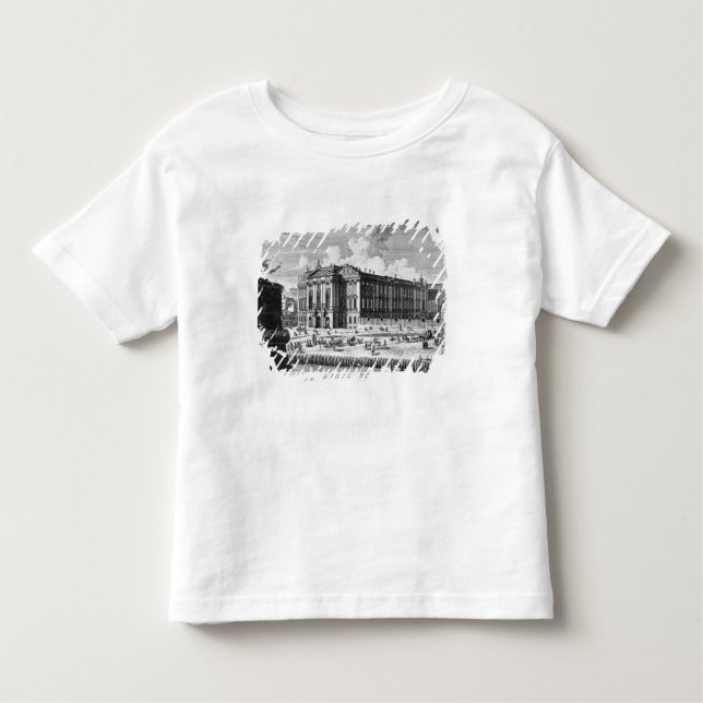 Camiseta Infantil Vista do palácio de Trautson construído para a (Frente)